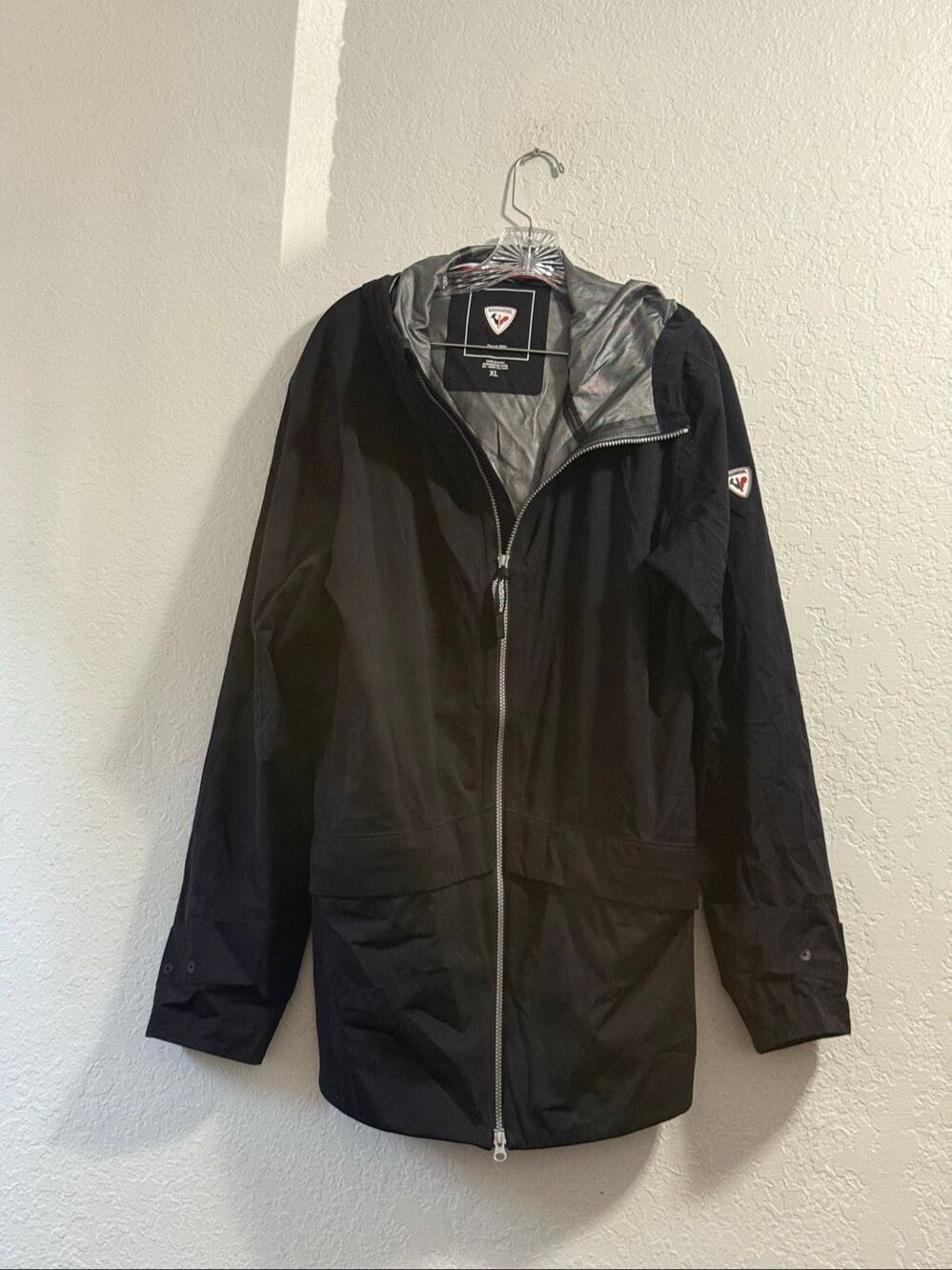 Rossignol Waterproof Hiking Trail Rain Jacket Mens Black XL